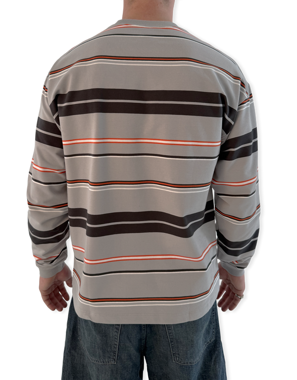 Multi Stripe Crewneck Neck