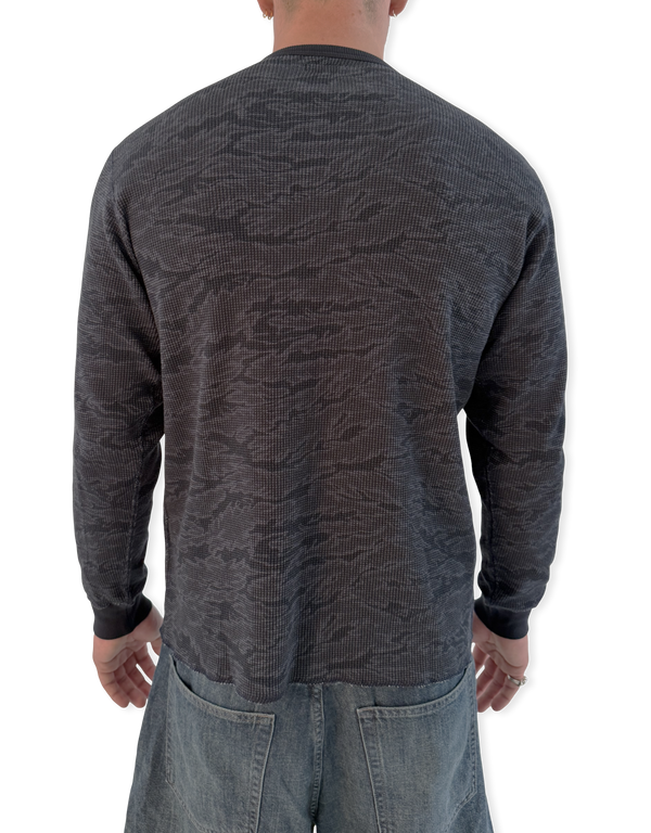 Camo Print Thermal Crew Neck
