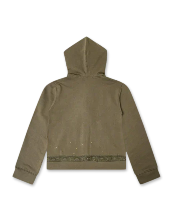 Lace Zip-Up Hoodie