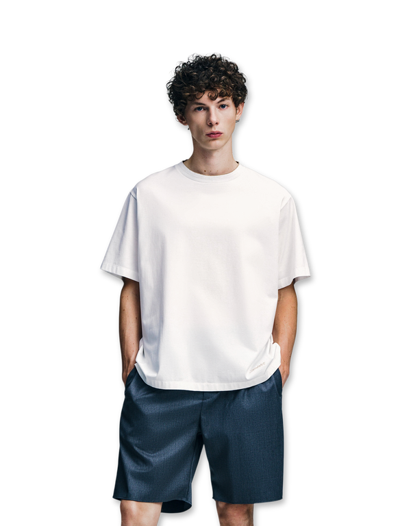 Luster Cotton Double Rib Wide Tee