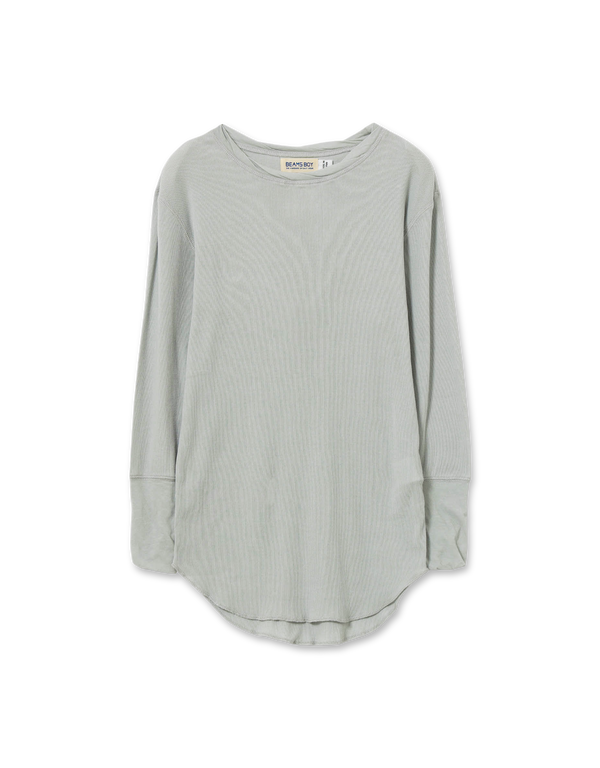 Rib Crewneck 3/4 T-Shirt