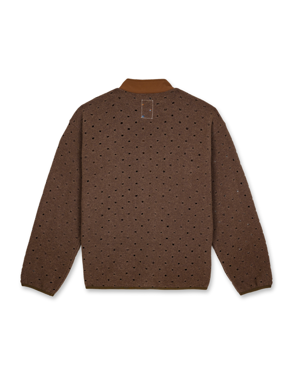 Hole Mock Neck Pullover