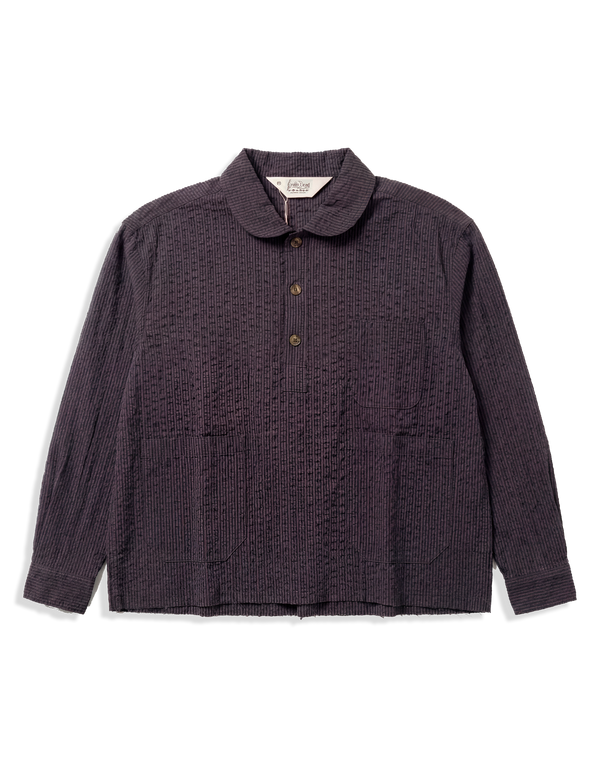 Gingham Mock Neck Shirt