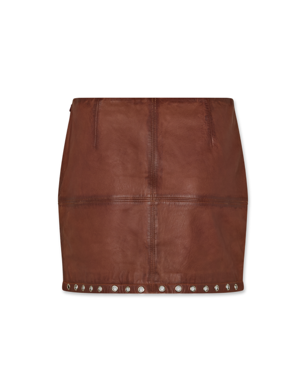Eye Leather Skirt