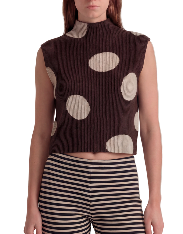Ribbed Dot Top