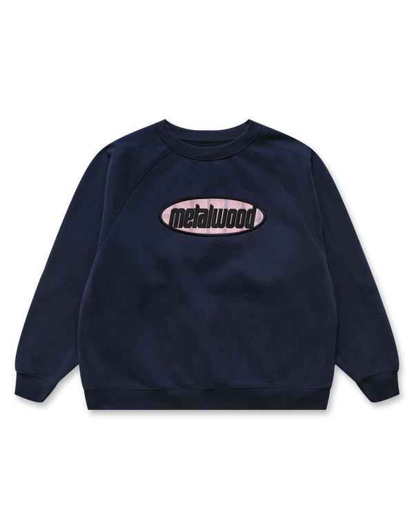 Plaid Oval Logo Raglan Crewneck Sweatshirt