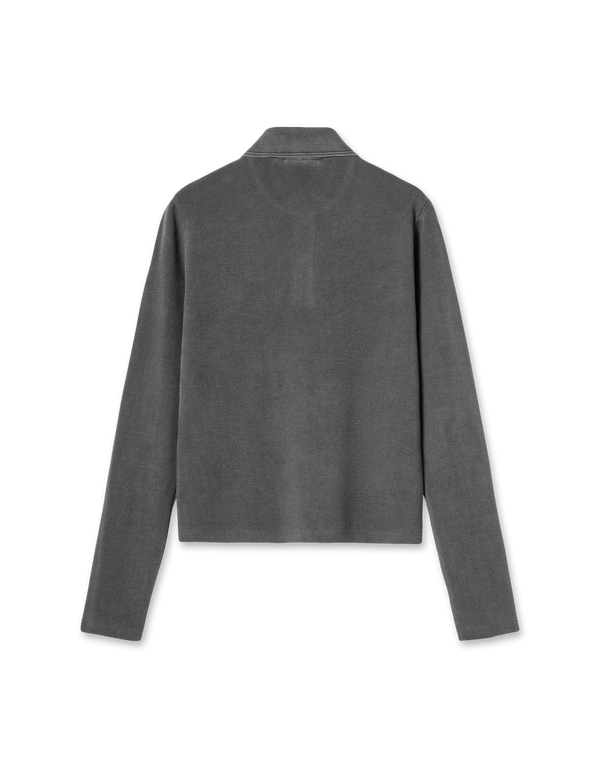 Carhartt WIP W' L/S Dora Polo Black Garment Dyed long sleeved polo shirts
