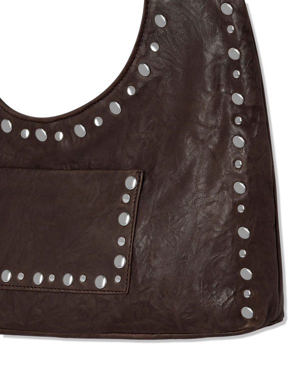 gimaguas Franca Bag Arrugado Brown shoulder bags