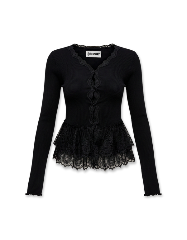 OpéraSPORT Eloisa Seamless Cardigan Black cardigans