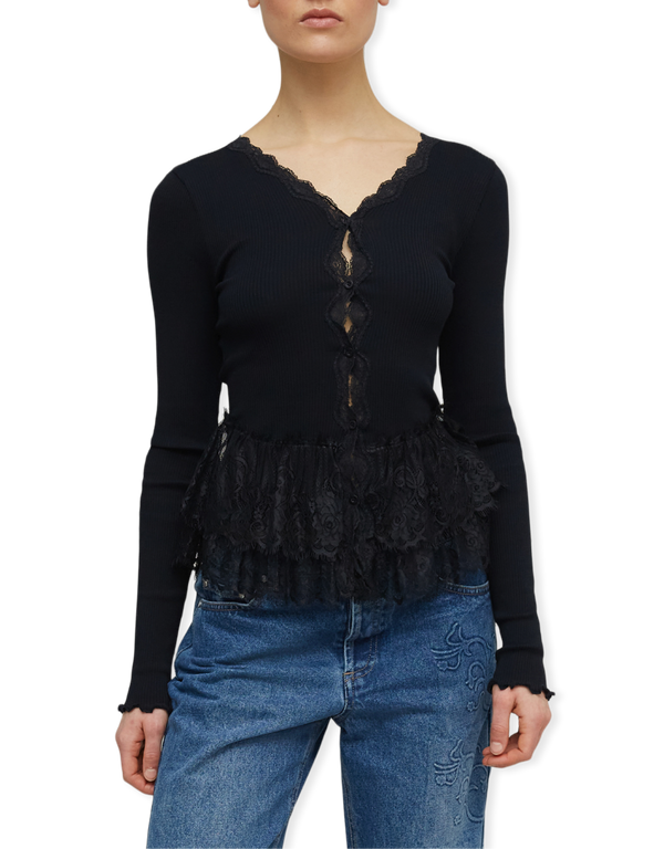 OpéraSPORT Eloisa Seamless Cardigan Black cardigans