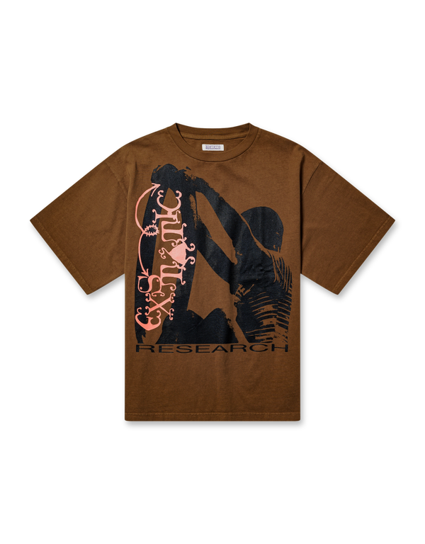 Ecstatic Research Come Down T-Shirt Brown short sleeved t shirts