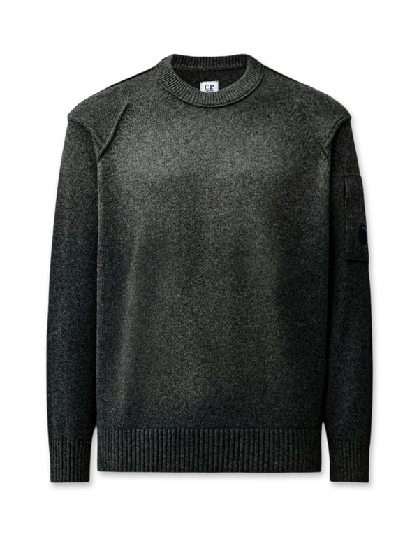 Lambswool Lens Crewneck Contrast Sweater