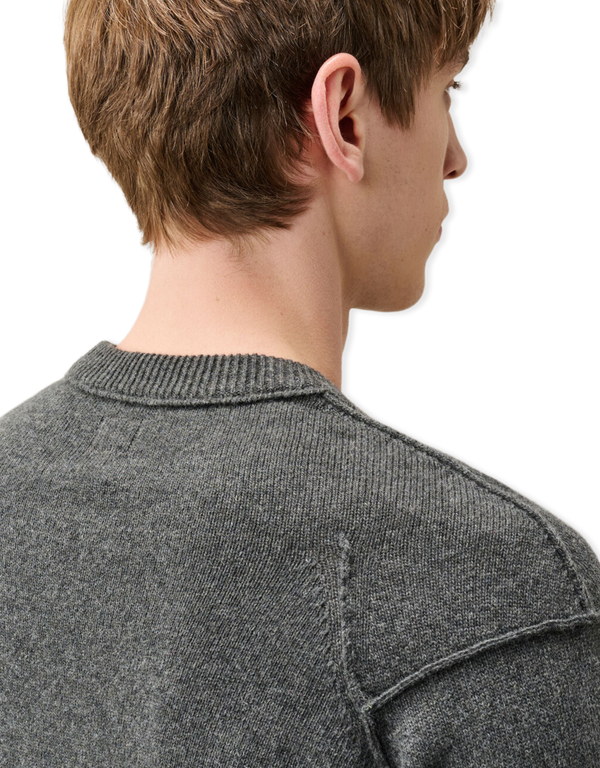 Lambswool Lens Crewneck Contrast Sweater