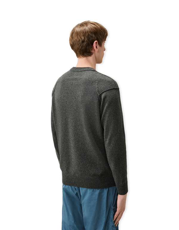 Lambswool Lens Crewneck Contrast Sweater