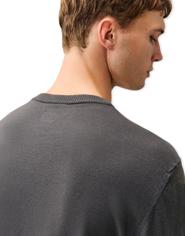 Extrafine Merino Wool Lens Crewneck Sweater