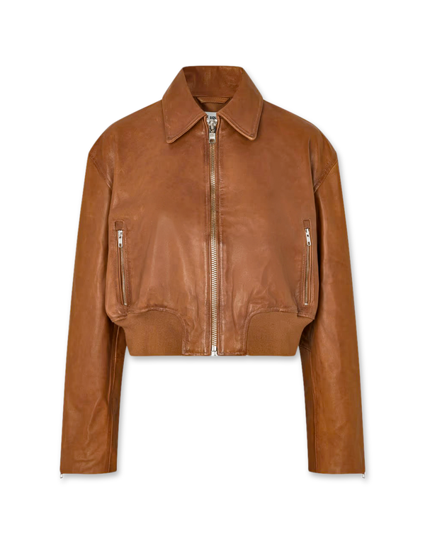 Marilyn Leather Bomber