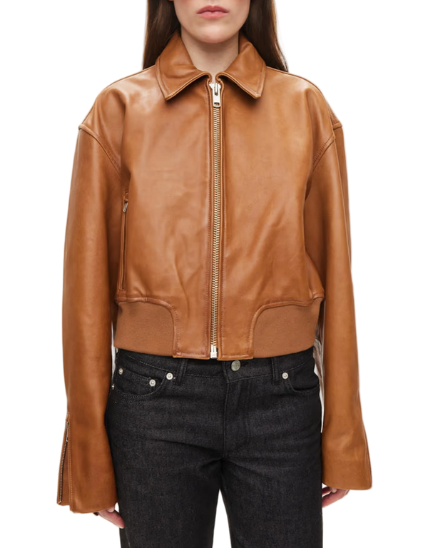 Marilyn Leather Bomber