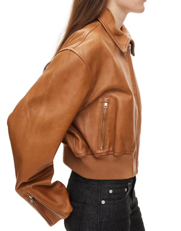 Marilyn Leather Bomber