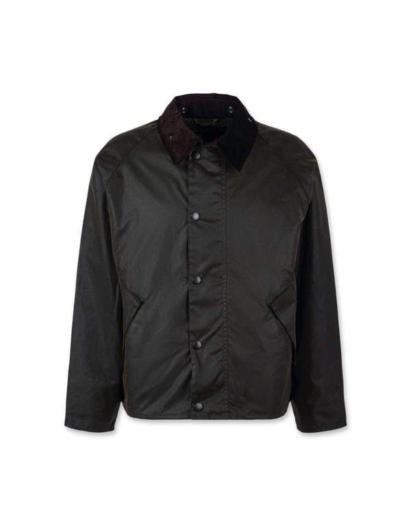 Barbour Oversized Transport Wax Jacket Olive coats
