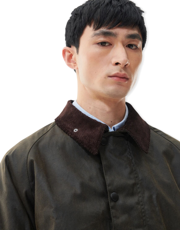Barbour Oversized Transport Wax Jacket Olive coats