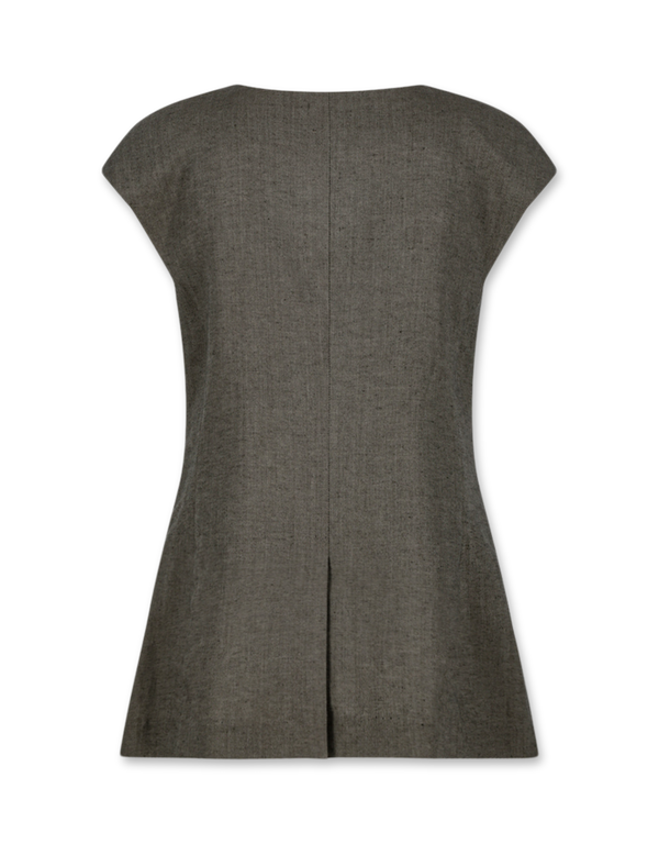 Linen Curved Vest