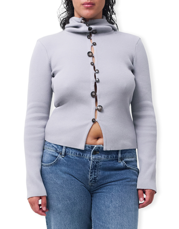 KERNEMILK Looney Cardigan Grey cardigans