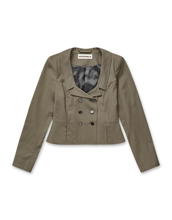 KERNEMILK Carolyn Blazer Taupe blazers