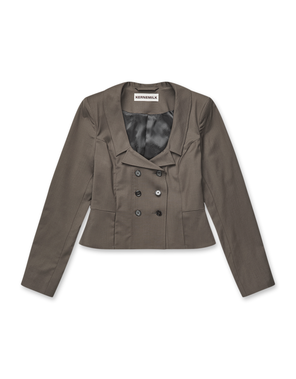 KERNEMILK Carolyn Blazer Taupe blazers