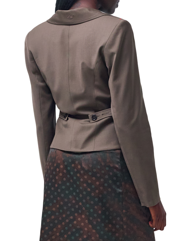 KERNEMILK Carolyn Blazer Taupe blazers