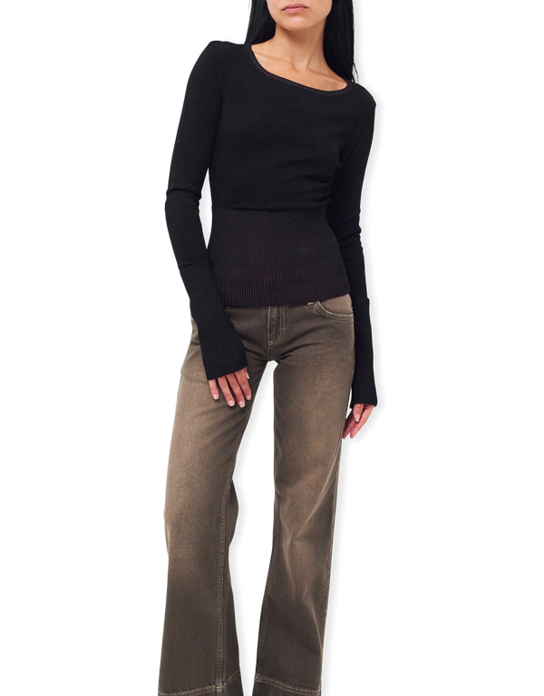 KERNEMILK Gardenia Blouse Black shirts