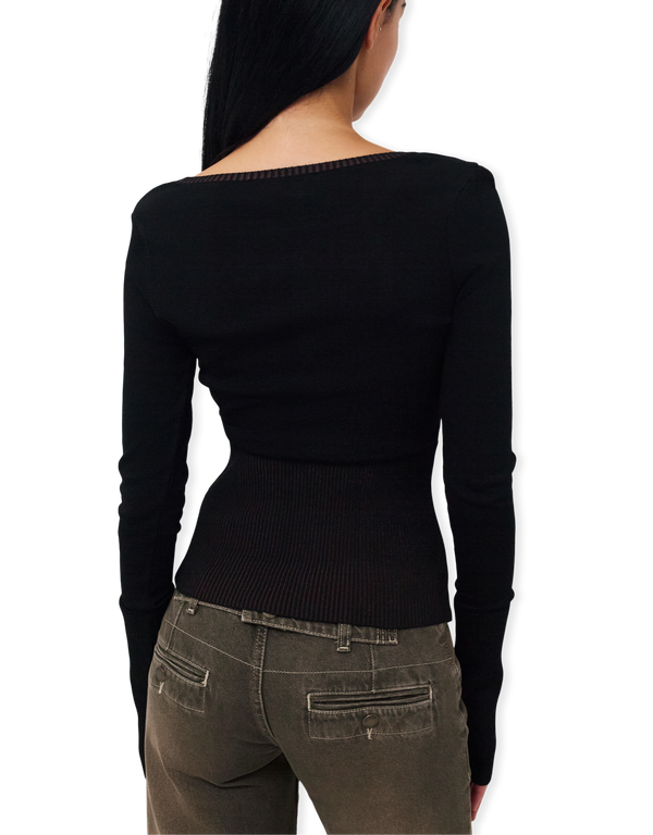 KERNEMILK Gardenia Blouse Black shirts