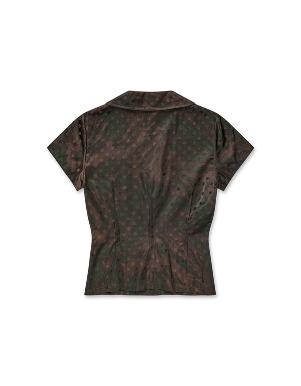 KERNEMILK Mimi Shirt Brown Dot short sleeved shirts