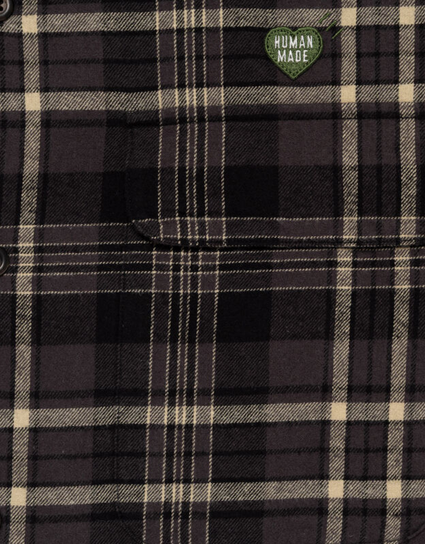 HUMAN MADE Flannel Check Shirt Black long sleeved shirts
