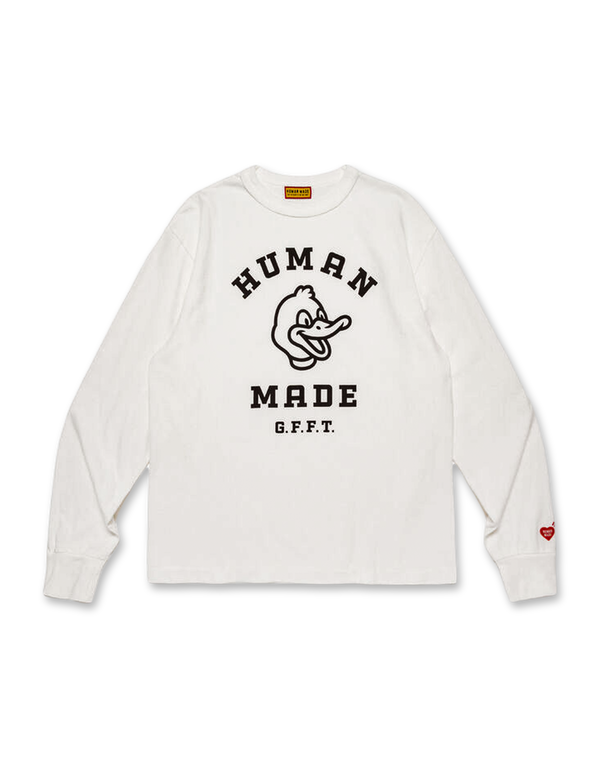 HUMAN MADE Graphic L/S T-Shirt White long sleeved t shirts