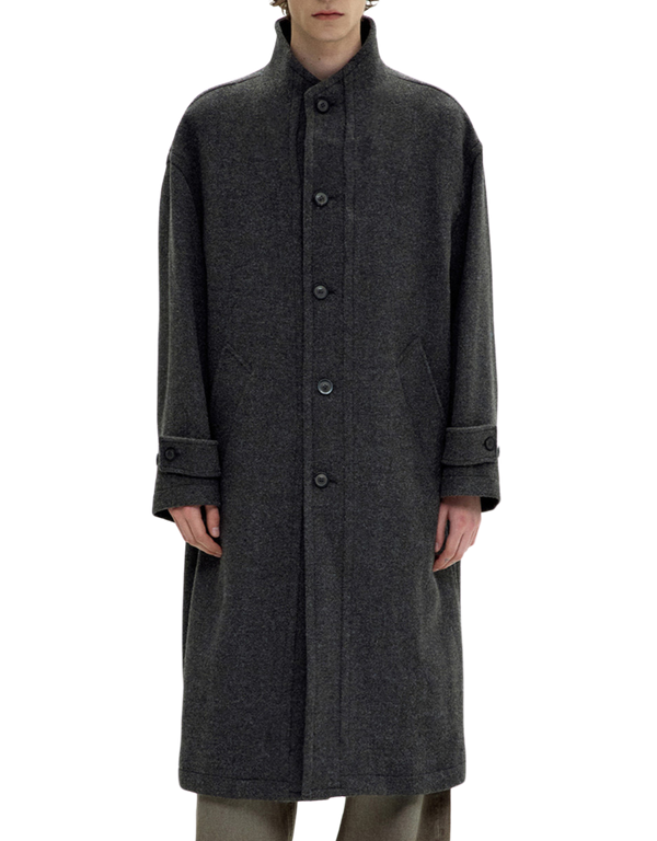 COOR Cashmere Blend High Neck Coat Cinder Grey coats