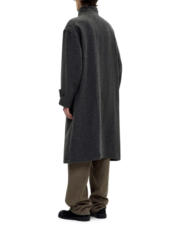 COOR Cashmere Blend High Neck Coat Cinder Grey coats