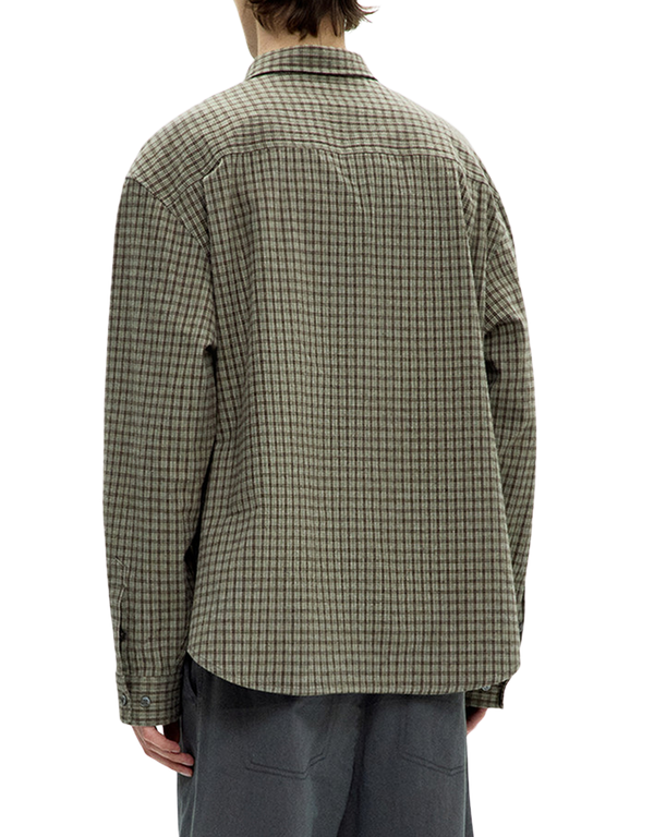 COOR Gun Club Check Shirt Sand Green long sleeved shirts
