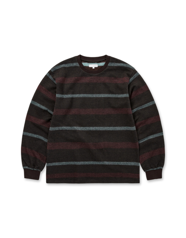 thisisneverthat Brushed Striped L/S Brown long sleeved t shirts