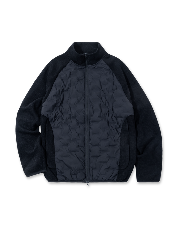 Hiking Patrol Path Hybrid Knitted Padded Jacket Black puffer jackets