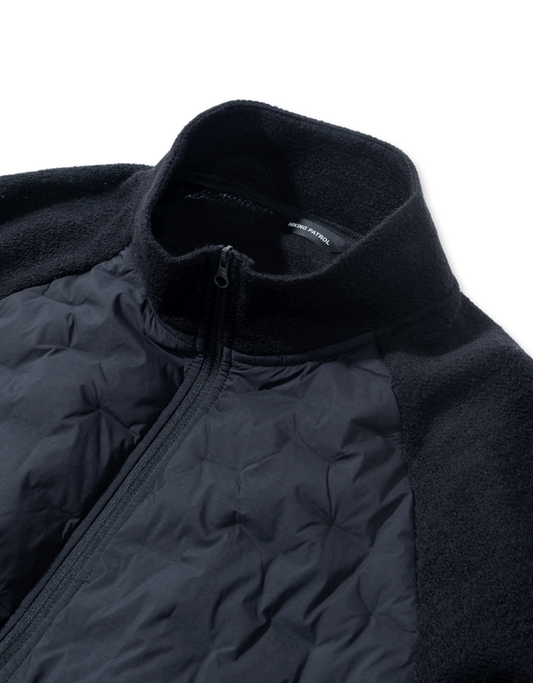 Hiking Patrol Path Hybrid Knitted Padded Jacket Black puffer jackets