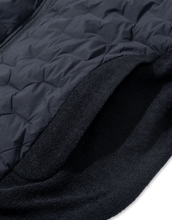 Hiking Patrol Path Hybrid Knitted Padded Jacket Black puffer jackets
