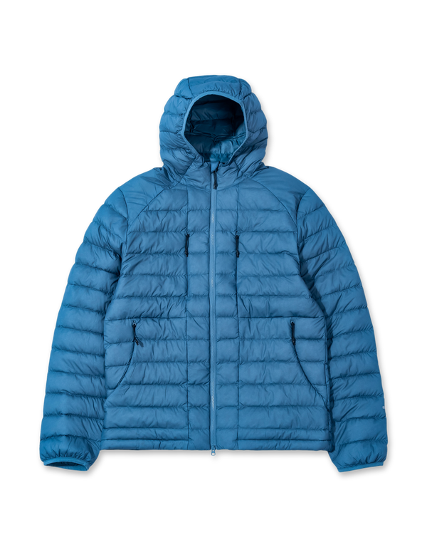 Hiking Patrol Horizon UL 800FP Hooded Down Jacket Slate Blue puffer jackets