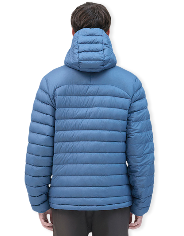 Hiking Patrol Horizon UL 800FP Hooded Down Jacket Slate Blue puffer jackets