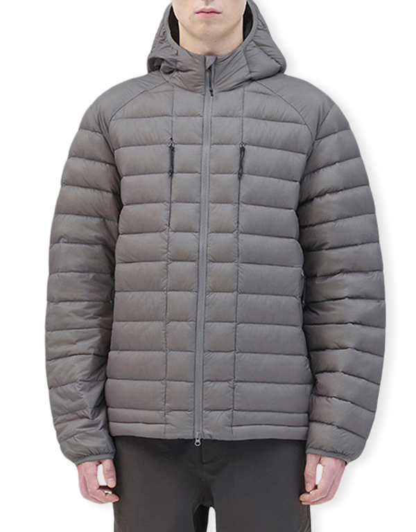 Hiking Patrol Horizon UL 800FP Hooded Down Jacket Slate Brown puffer jackets