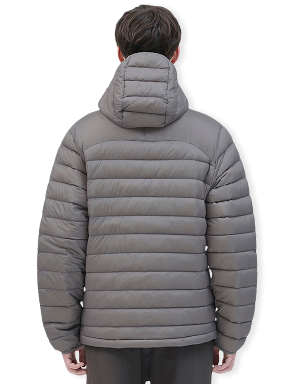 Hiking Patrol Horizon UL 800FP Hooded Down Jacket Slate Brown puffer jackets