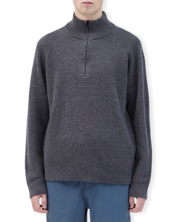 Hiking Patrol Essence Mohair Mixed Knit Top Slate Brown pullovers