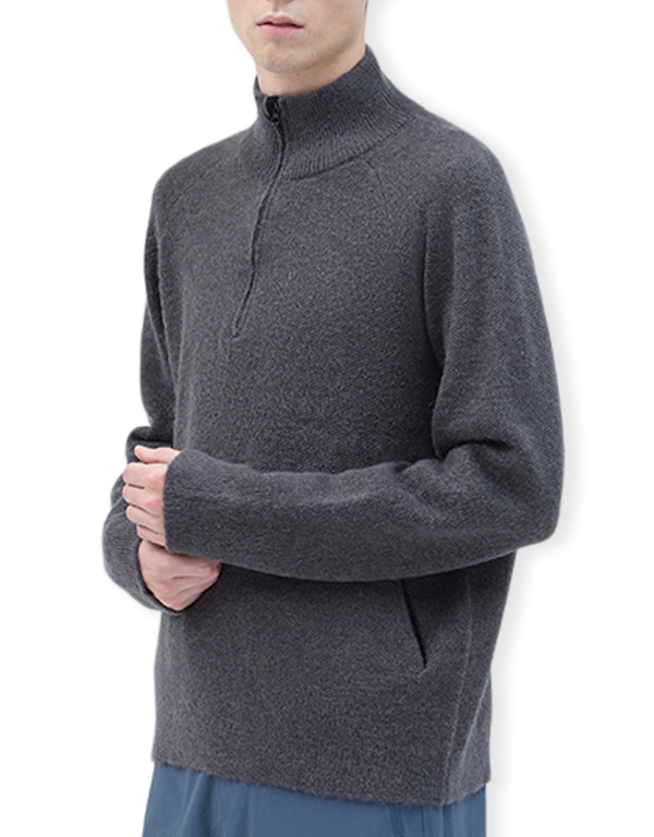 Hiking Patrol Essence Mohair Mixed Knit Top Slate Brown pullovers