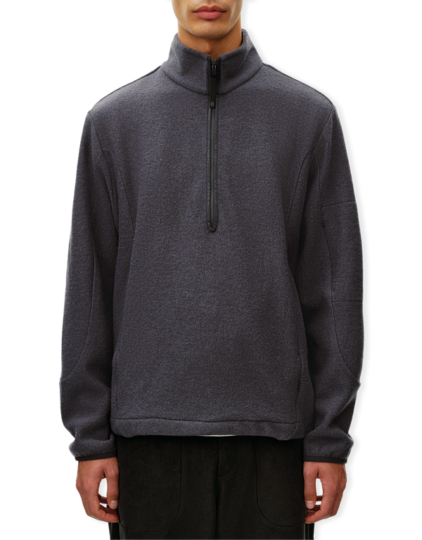 Off-Race Boiled Wool Half-Zip