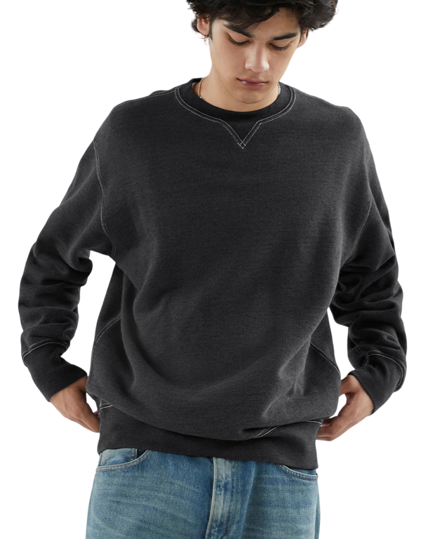 Khakis Multi-Grain Crewneck Charcoal sweatshirts