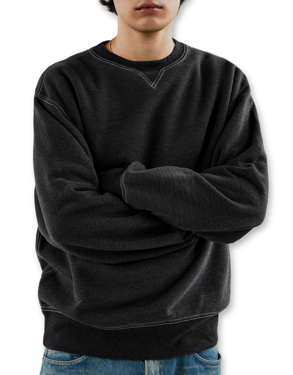 Khakis Multi-Grain Crewneck Charcoal sweatshirts